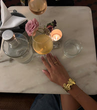 Load image into Gallery viewer, Flower Cuff Bangle Bracelet