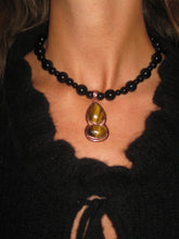 Load image into Gallery viewer, Tiger’s Eye Black Gemstone Necklace