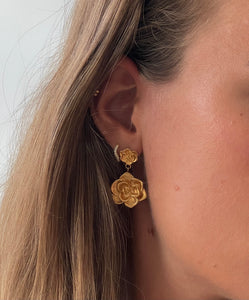 Rose Flower Pendant Earrings