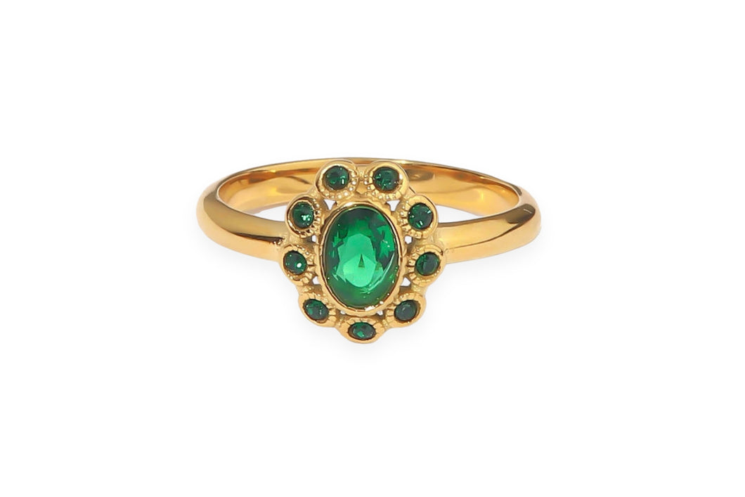 Green Zircon Ring