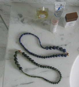 Blue Lapis Lazuli Bead Necklace