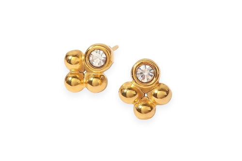 Ball Zircon Stud Earrings