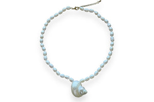 Freshwater Pearl Shell Pendant Necklace