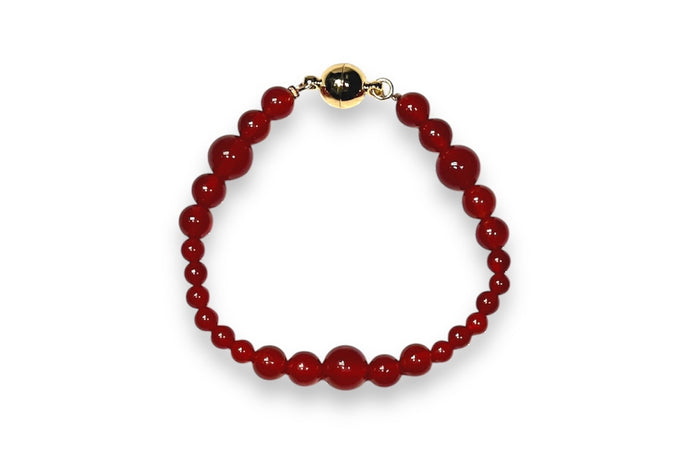 Red Agate Wavy Bracelet