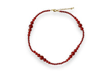 Load image into Gallery viewer, Red Agate Wavy Necklace