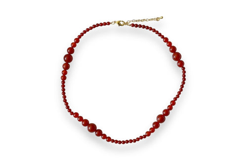 Red Agate Wavy Necklace