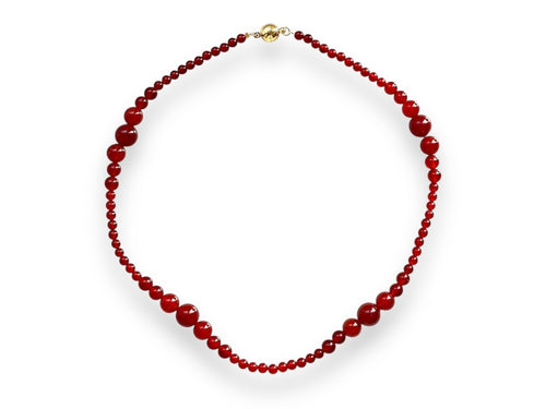 Red Agate Wavy Necklace