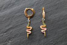 Load image into Gallery viewer, Siga snake earrings | silver &amp; gold