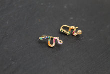 Load image into Gallery viewer, Viga snake earrings | rainbow