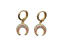 Load image into Gallery viewer, Harper horn earrings | rainbow