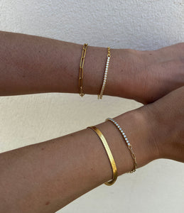 Leonora tennis link chain bracelet