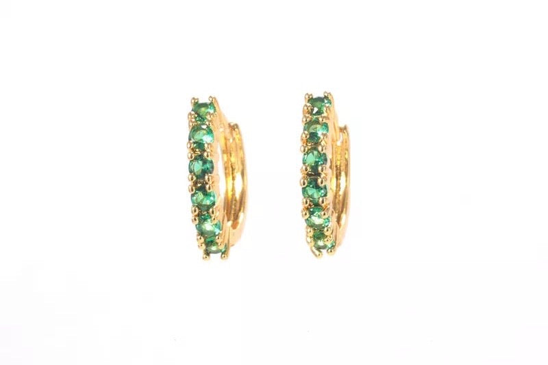 Olive green gemstone earrings