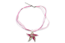 Load image into Gallery viewer, Pink starfish glass pendant with optional necklace
