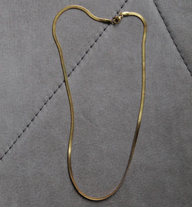 Ruby flat chain snake necklace