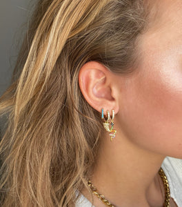 Siga snake earrings | silver & gold