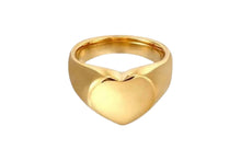 Load image into Gallery viewer, Gold heart signet ring