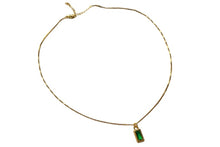 Load image into Gallery viewer, Emerald green pendant necklace