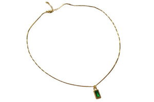 Emerald green pendant necklace