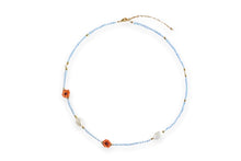 Load image into Gallery viewer, Blue bead flower necklace | limited edition