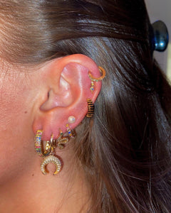 Harper horn earrings | white
