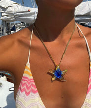Load image into Gallery viewer, Gold chain necklace with optional starfish glass pendant