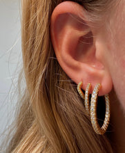 Load image into Gallery viewer, Ophelia 30mm zirconia hoops