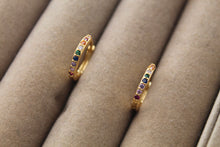 Load image into Gallery viewer, Hope rainbow hoops | silver &amp; gold