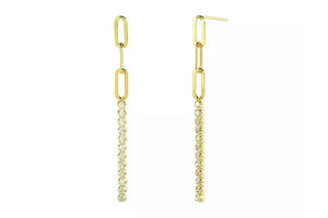 Vera link chain zirconia earrings