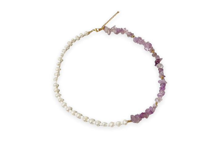 Amethyst pearl necklace | limited edition