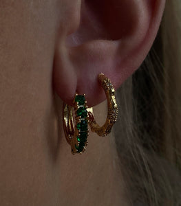 Olive green gemstone earrings