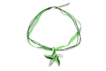 Load image into Gallery viewer, Green starfish glass pendant with optional necklace
