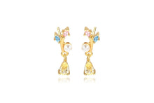 Load image into Gallery viewer, Frankie dangling colourful gemstone earrings