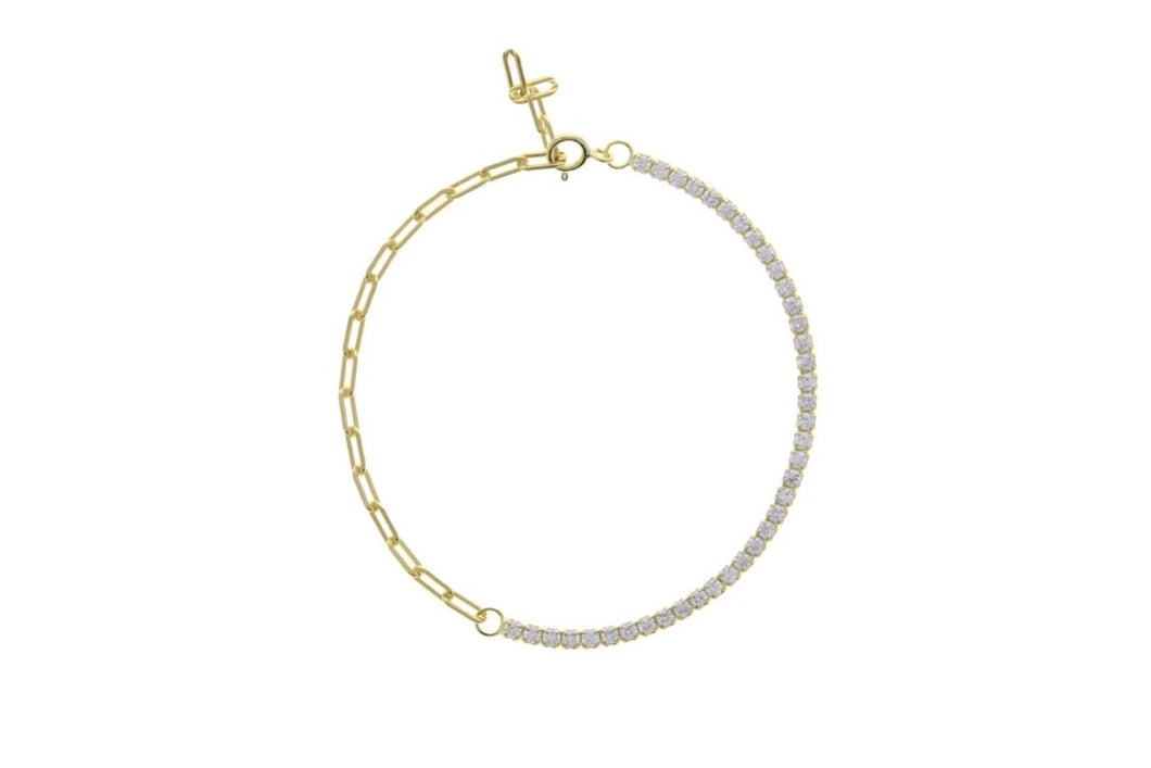 Leonora tennis link chain bracelet