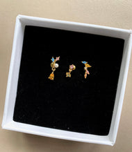Load image into Gallery viewer, Frankie dangling colourful gemstone earrings