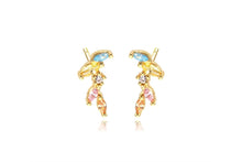 Load image into Gallery viewer, Magnolia colourful gemstone earrings